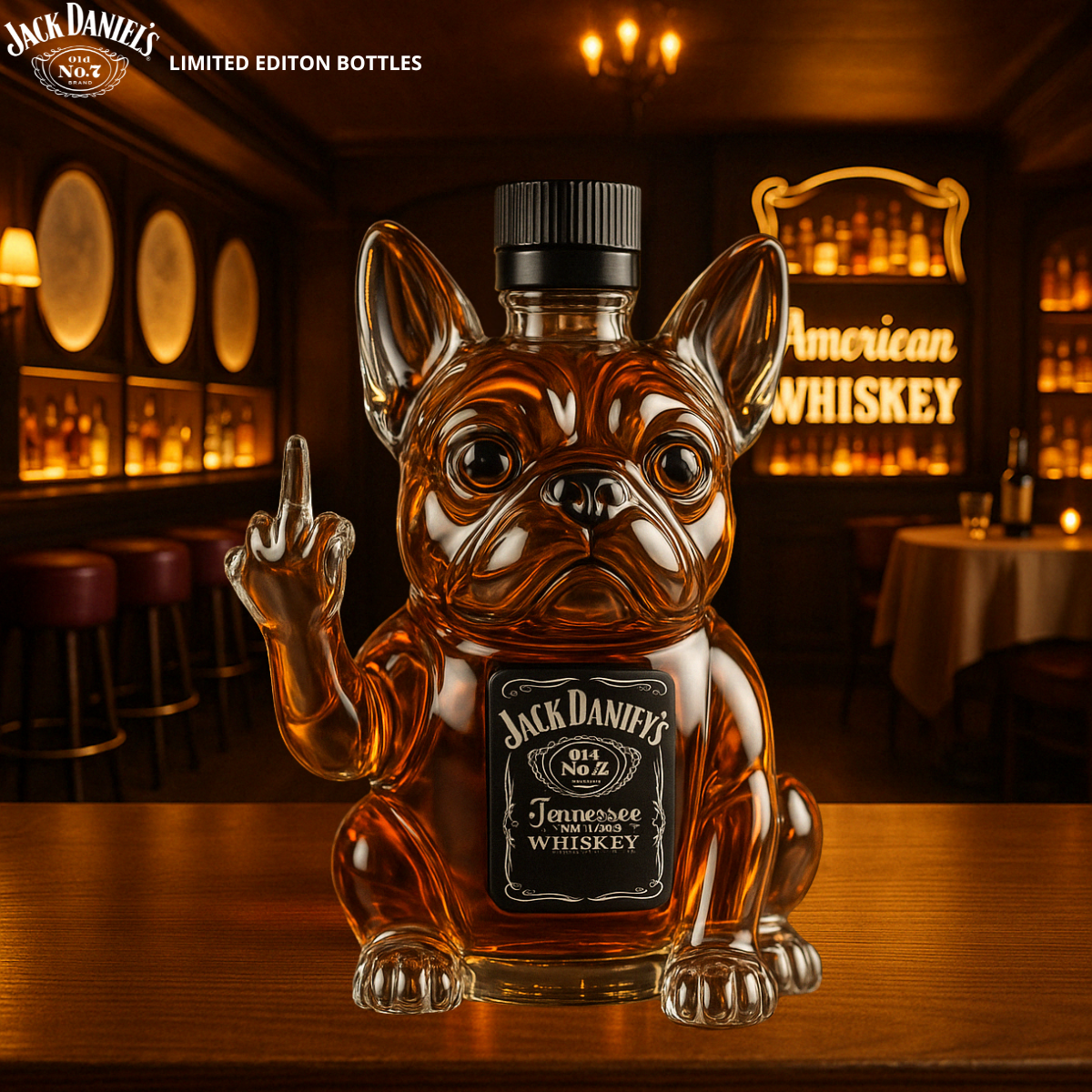 Cam Bulldog Viski Şişesi